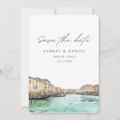 Venice Italy Wedding Save the Date Einladung (Vorderseite)