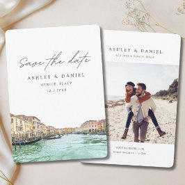Venice Italy Wedding Save the Date Einladung