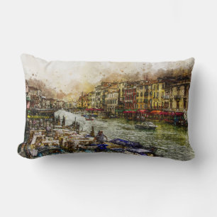Venice-Kanal-Szene Lendenkissen
