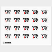 VENICE LOGO RUNDER AUFKLEBER (Blatt)