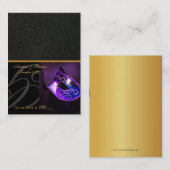 Venice Masquerade Mask Lila Platzkarte (Vorne/Hinten)