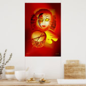 Venice Moon Drummer Poster (Küche)