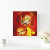 Venice Moon Drummer Wall Clock Quadratische Wanduhr (Zuhause)