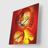 Venice Moon Drummer Wall Clock Quadratische Wanduhr (Winkel)