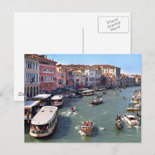 VENICE RIALTO BRIDGE VIEW POSTKARTE (Vorne/Hinten)