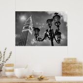 Venice San Marco Tower und Street Light Poster (Küche)