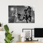 Venice San Marco Tower und Street Light Poster (Heimbüro)