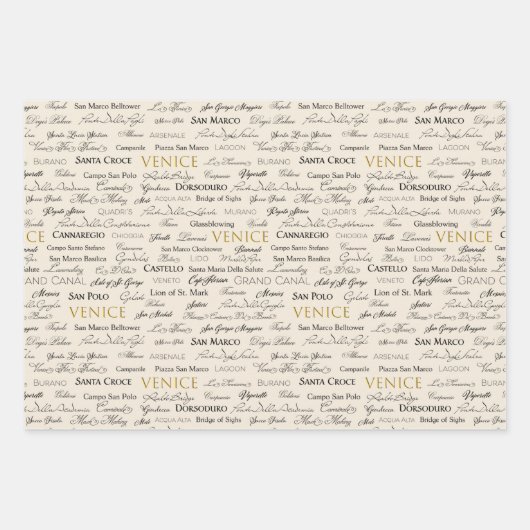 Venice Sights Geschenkwrap - 3 Blätter (Vorderseite 2)