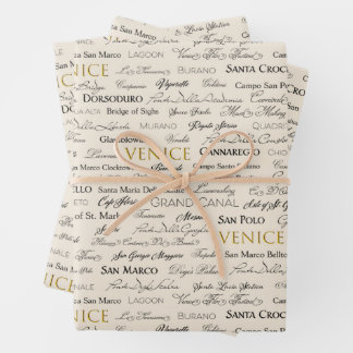 Venice Sights Geschenkwrap - 3 Blätter