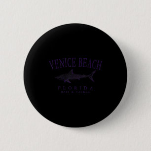 Venice Strand Florida Hai vintage Pflaume Kunst Button