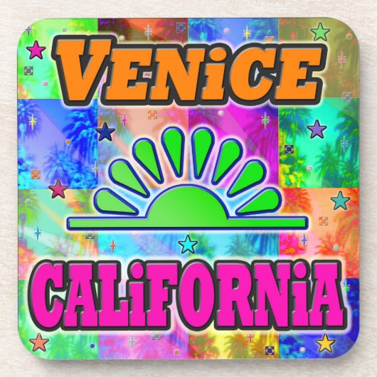 Venice Sun & Palms Coaster Untersetzer (Vorderseite)