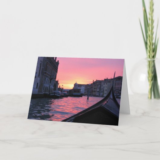 Venice Sunset Karte (Vorderseite)