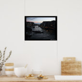 Venice Sunset mit Gondalas Poster (Küche)