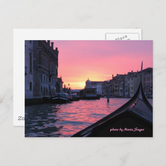 Venice Sunset Postkarte (Vorne/Hinten)
