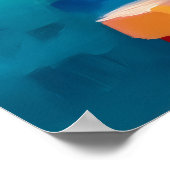 Venice Teddy Fauvist Sunset Canal Print Poster (Ecke)