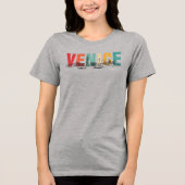 Venice Text with Skyline Tri-Blend Shirt (Vorderseite)