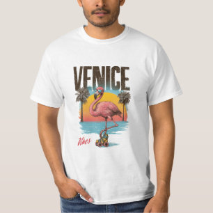 Venice Vibes Flamingo Retro Strand Kalifornien Tro T-Shirt
