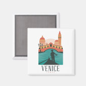 Venice Vintage Reisemagnet Magnet (Vorderseite/Rückseite)