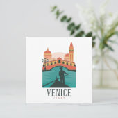 Venice Vintage Travel Karte (Stehend Vorderseite)