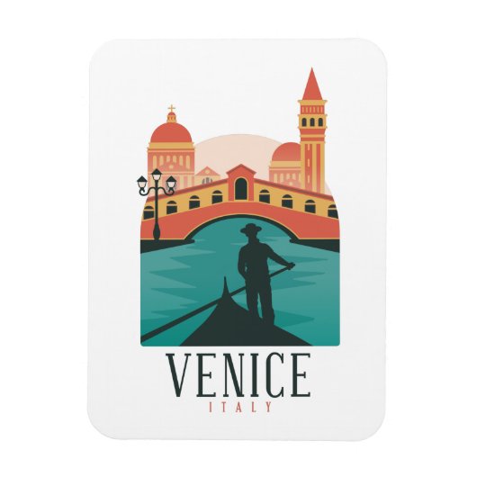 Venice Vintage Travel Magnet (Vertikal)