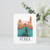 Venice Vintage Travel Postkarte (Stehend Vorderseite)
