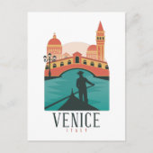 Venice Vintage Travel Postkarte (Vorderseite)