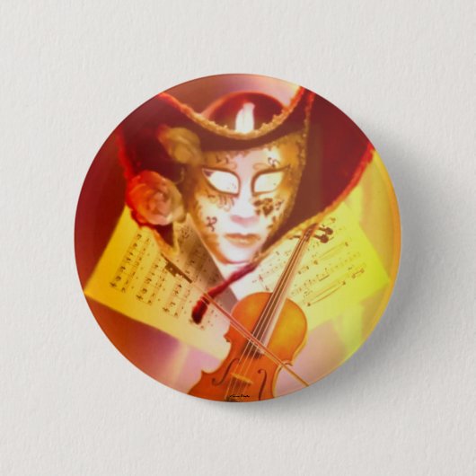Venice Violinist Button (Vorderseite)