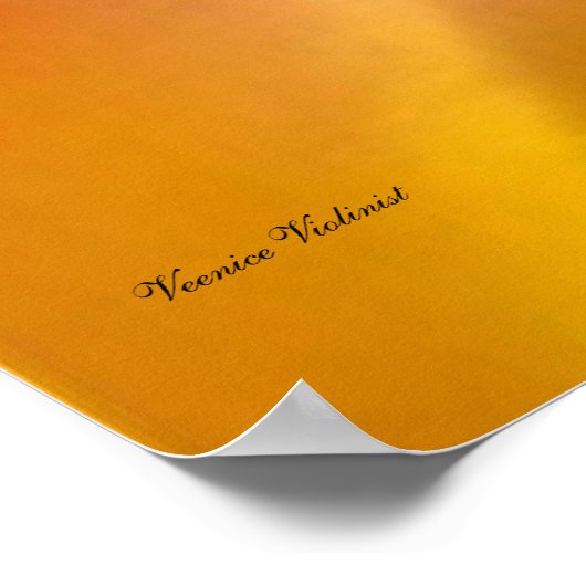 Venice Violinist Print Poster (Ecke)