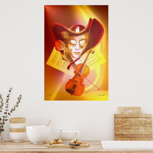 Venice Violinist Print Poster (Küche)