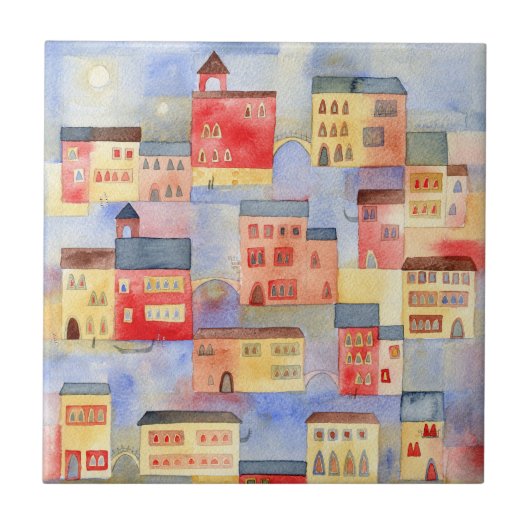 Venice Watercolor Fliese (Vorderseite)