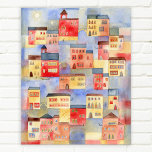 Venice Watercolor Poster<br><div class="desc">Ein Aquarellbild von Venedig, Italien. Architektur, Gebäude, Kanäle und Wasserwege, Gondeln und Brücken. Originelle Kunst von Nic Squirrell.</div>