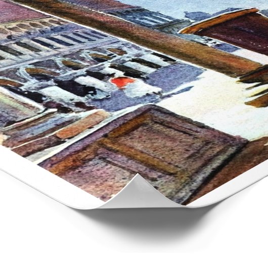 Venice Watercolor Poster (Ecke)