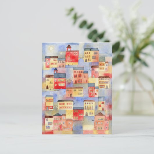 Venice Watercolor Postkarte (Stehend Vorderseite)