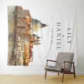 Venice Wedding Photo Backdrop Wandteppich (Beispiel (Horizontal))
