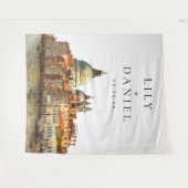 Venice Wedding Photo Backdrop Wandteppich (Vorderseite (Horizontal))