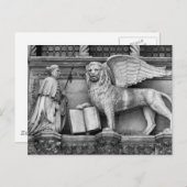 VENICE WINGED LIFE B/W POSTKARTE (Vorne/Hinten)