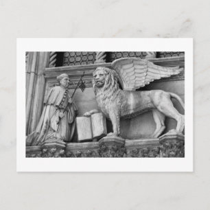 VENICE WINGED LIFE B/W POSTKARTE