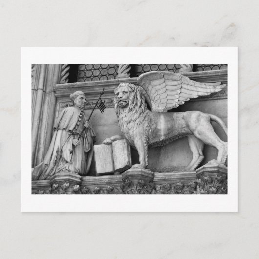 VENICE WINGED LIFE B/W POSTKARTE (Vorderseite)