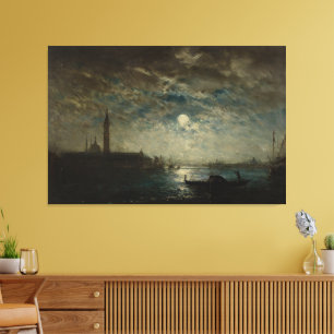 Venise et le Campanile au Clair de Lune Leinwanddruck