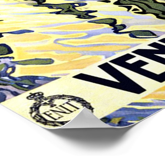 Venise et le Lido Italien Poster (Ecke)