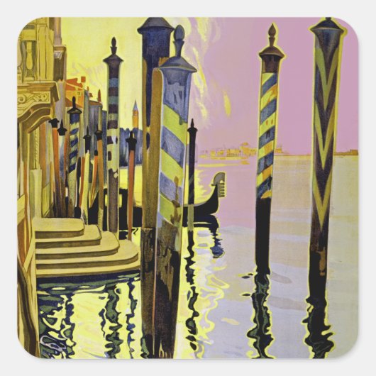 Venise et le Lido Quadratischer Aufkleber (Vorderseite)
