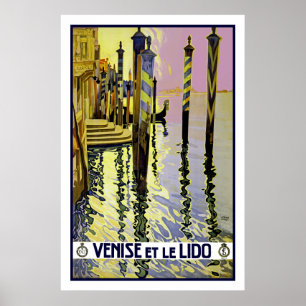 Venise und le Lido Poster