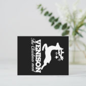 Venison des Weihnachtsfleisches Feiertagspostkarte (Stehend Vorderseite)