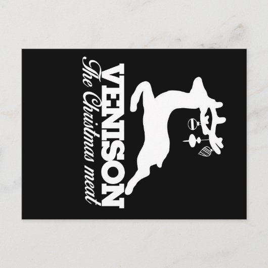 Venison des Weihnachtsfleisches Feiertagspostkarte (Vorderseite)