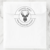 Venison Jerky Label Runder Aufkleber (Tasche)