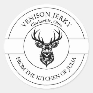 Venison Jerky Label Runder Aufkleber