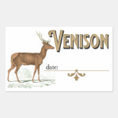 Venison Label für Zuhause-Gefrierschrank Rechteckiger Aufkleber (Vorderseite)