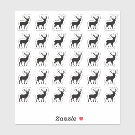 Venison Wedding Place Card Food Meal Menu Choice Aufkleber (Blatt)