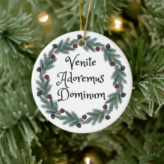 Venite Adoremus Dominum Latin Mass Personalisiert Keramik Ornament (Baum)