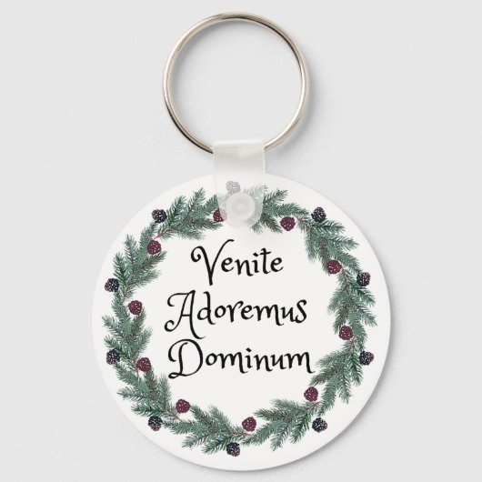 Venite Adoremus Dominum Latin Religiöse Weihnachte Schlüsselanhänger (Vorderseite)